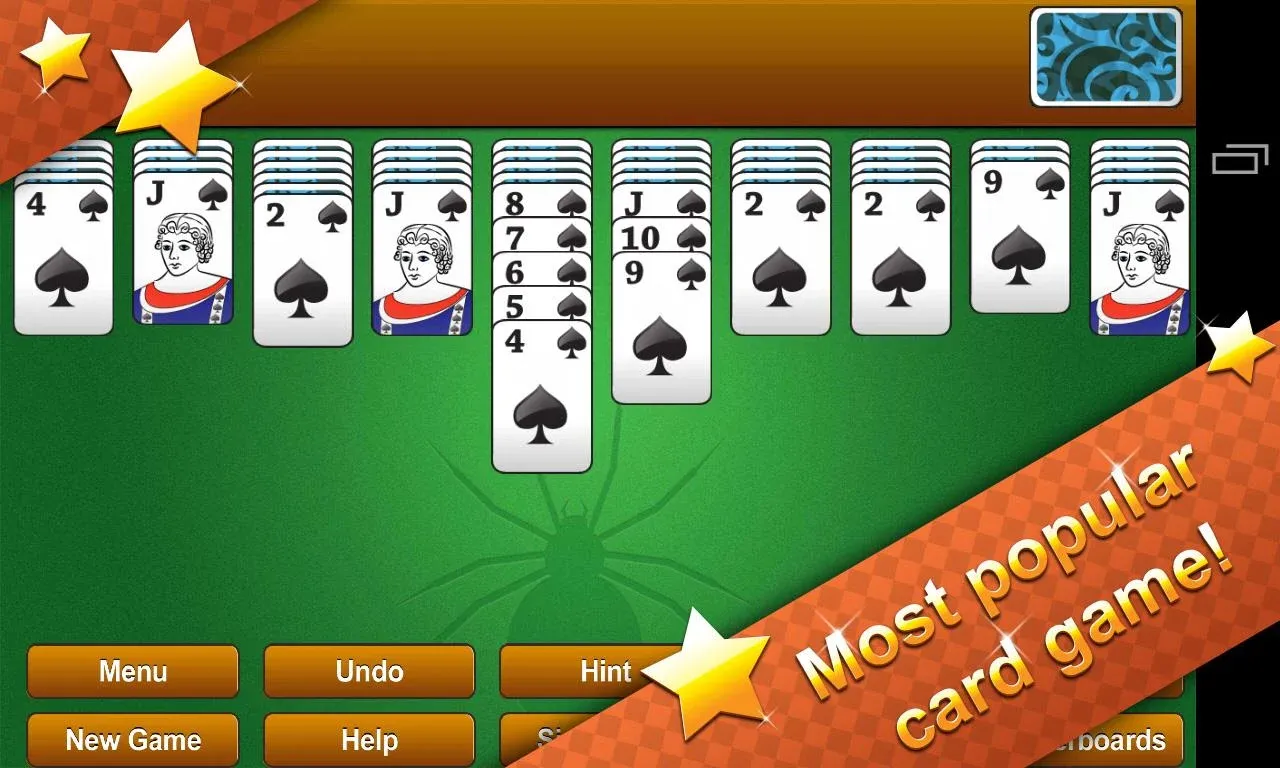 Классический пасьянс 'Паук' v1.6.3 APK Screenshot 1 Классический пасьянс 'Паук' v1.6.3 APK Screenshot 1