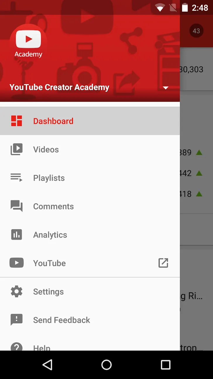 Творческая студия YouTube Screenshot 1 Творческая студия YouTube Screenshot 1