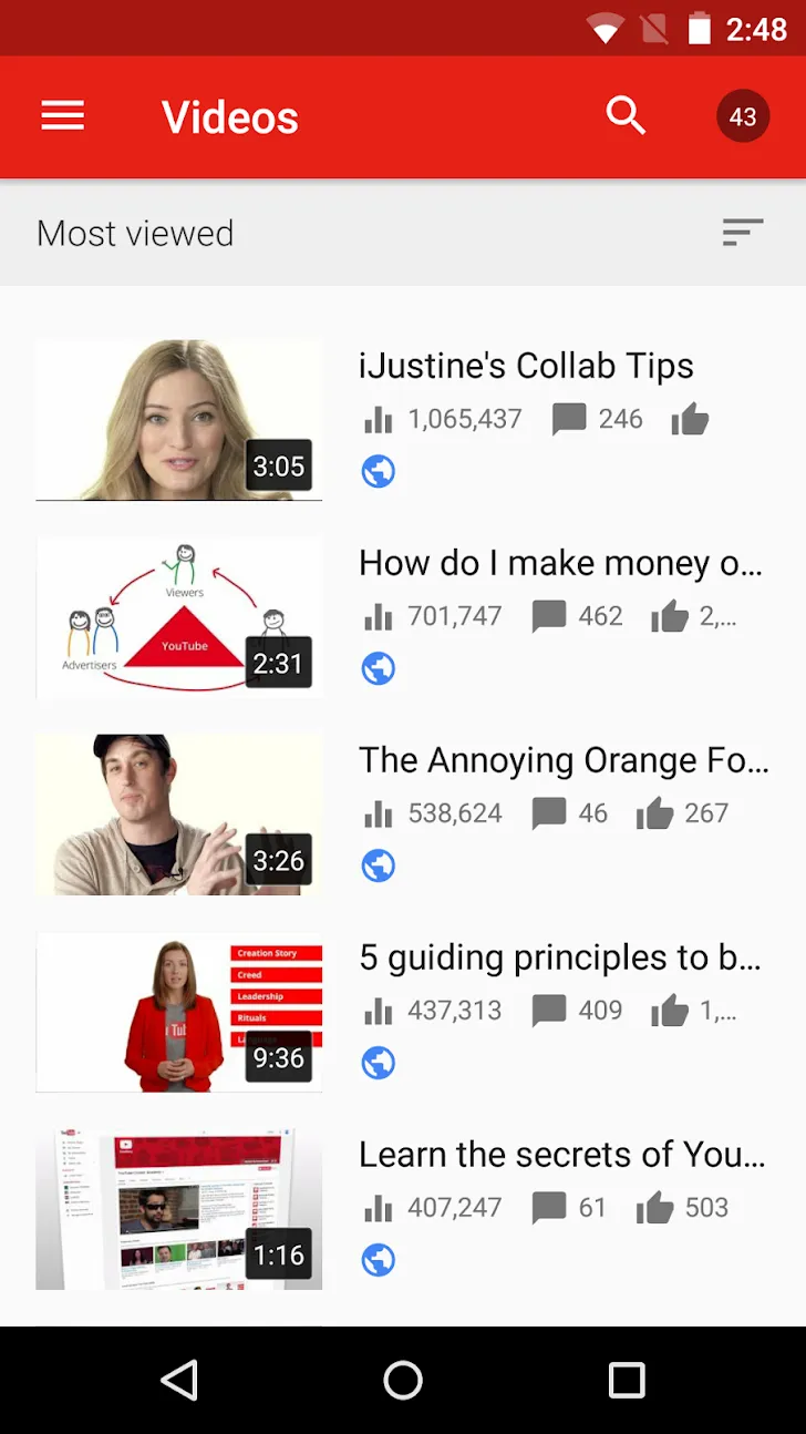 Творческая студия YouTube Screenshot 3 Творческая студия YouTube Screenshot 3