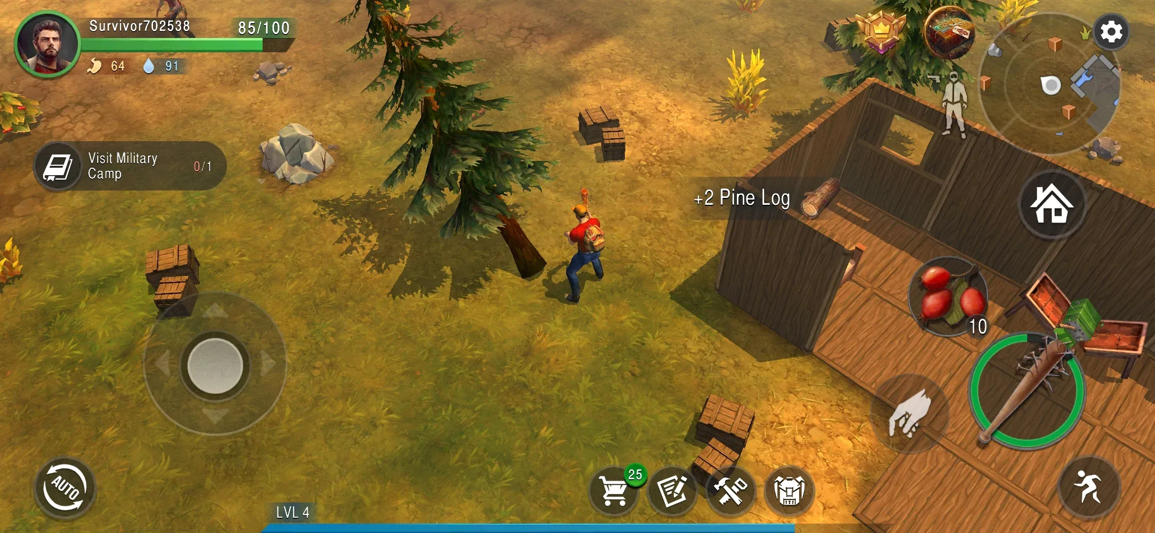 Live or Die: Survival Pro v0.5.8 APK Мод (Меню, Бесплатный крафт, 1000 уровень, Золото) Screenshot 1 Live or Die: Survival Pro v0.5.8 APK Мод (Меню, Бесплатный крафт, 1000 уровень, Золото) Screenshot 1