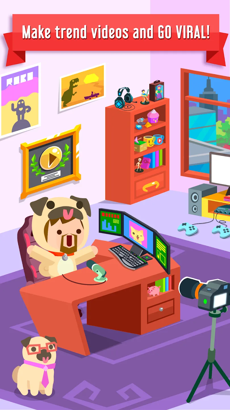Vlogger Go Viral: Игра ютюбера v2.43.76 APK Мод (Много денег) Screenshot 2 Vlogger Go Viral: Игра ютюбера v2.43.76 APK Мод (Много денег) Screenshot 2