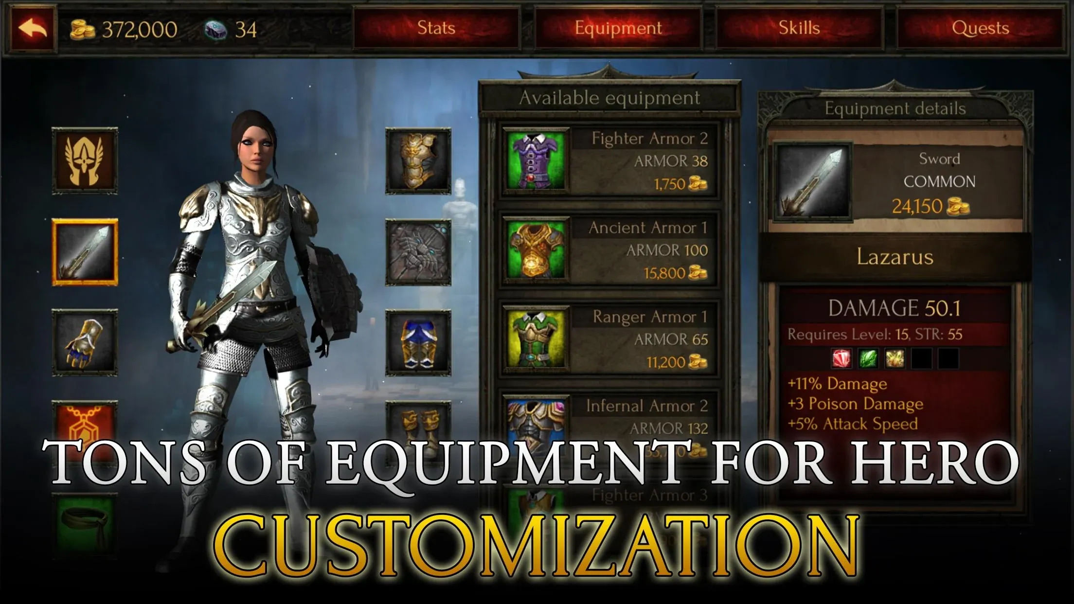 Arcane Quest Legends Offline v1.8.0 APK Мод (Меню, Один удар, Режим бога, Много денег) Screenshot 4 Arcane Quest Legends Offline v1.8.0 APK Мод (Меню, Один удар, Режим бога, Много денег) Screenshot 4