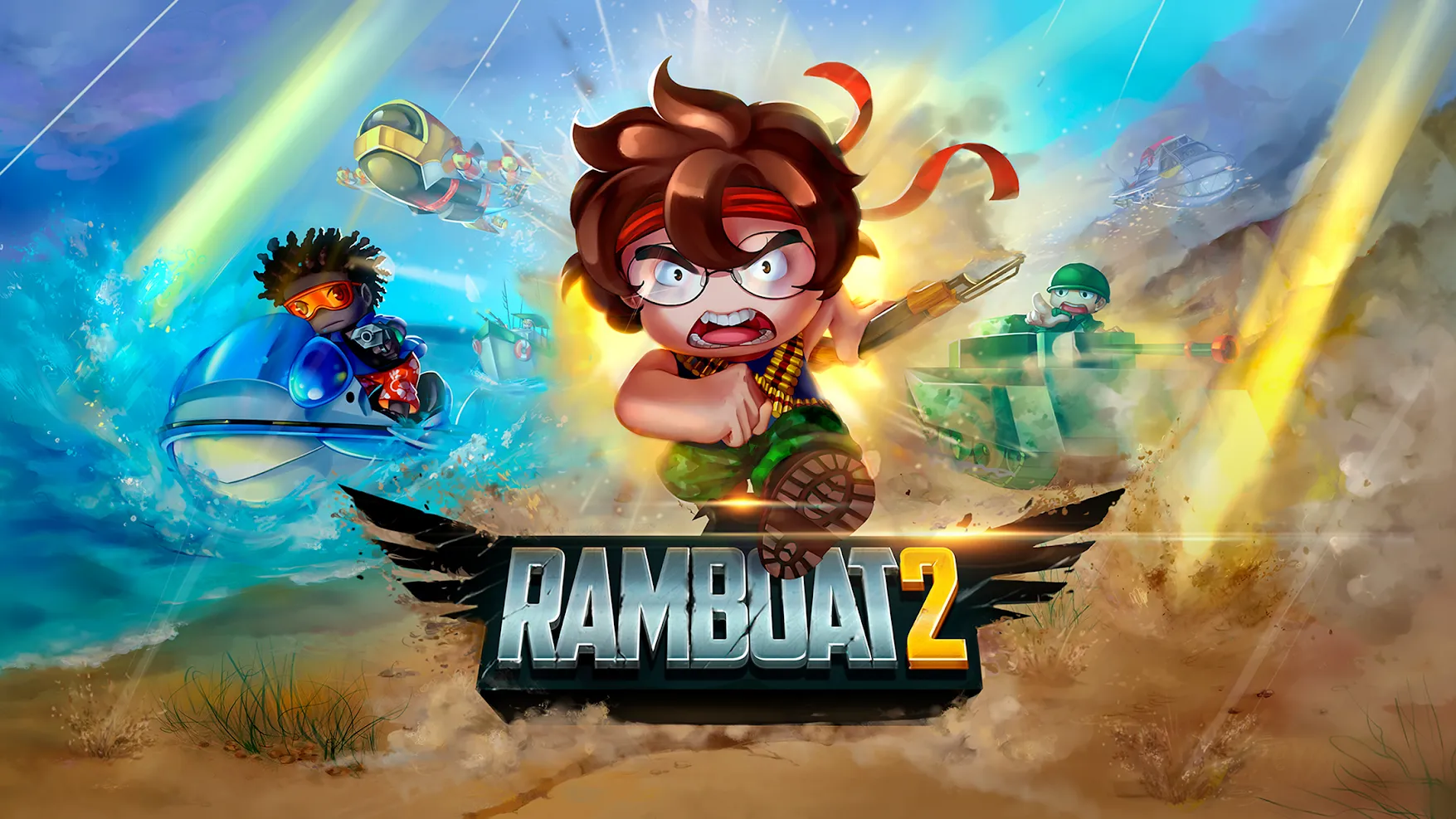 Ramboat 2 Action Offline Game [мод: много денег] Screenshot 1
