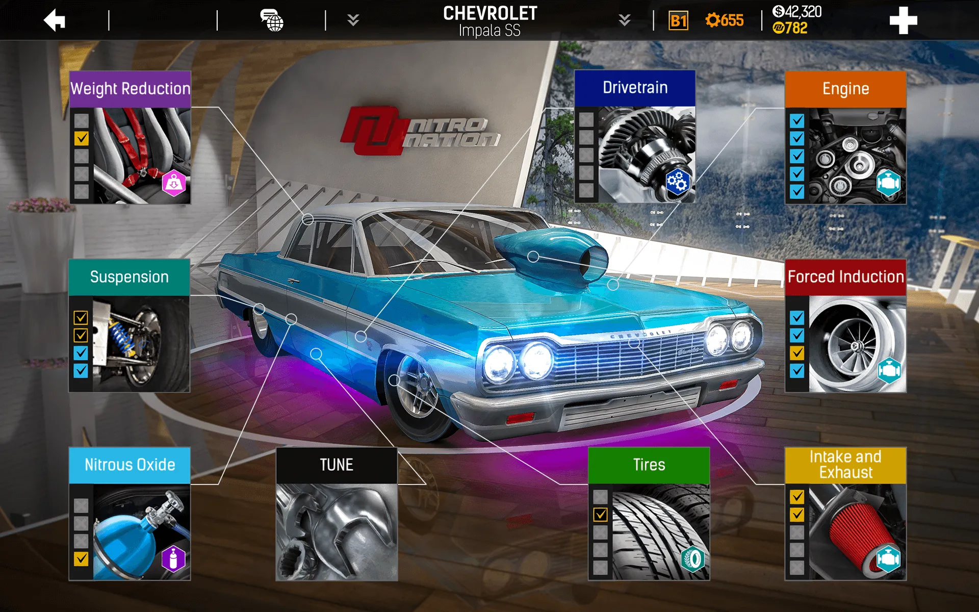 Nitro Nation: Гонки на машинах v8.5.2 APK Мод (Меню, Идеальный лаунч) Screenshot 3 Nitro Nation: Гонки на машинах v8.5.2 APK Мод (Меню, Идеальный лаунч) Screenshot 3