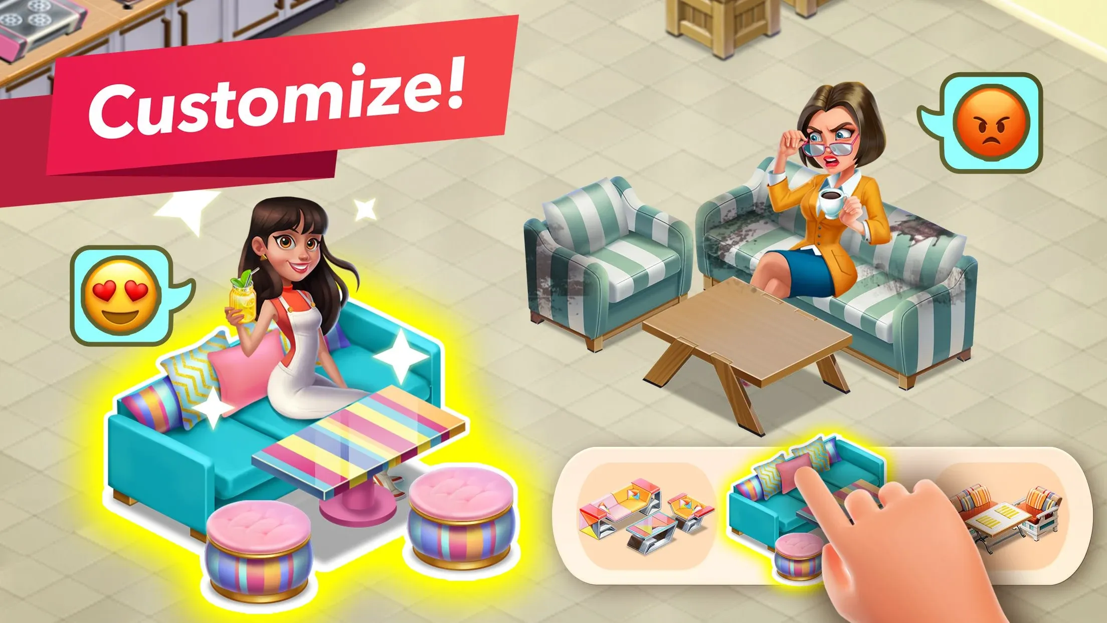 Моя кофейня — ресторан мечты v2026.5.1.0 APK Мод (Меню, Ускорение) Screenshot 4 Моя кофейня — ресторан мечты v2026.5.1.0 APK Мод (Меню, Ускорение) Screenshot 4