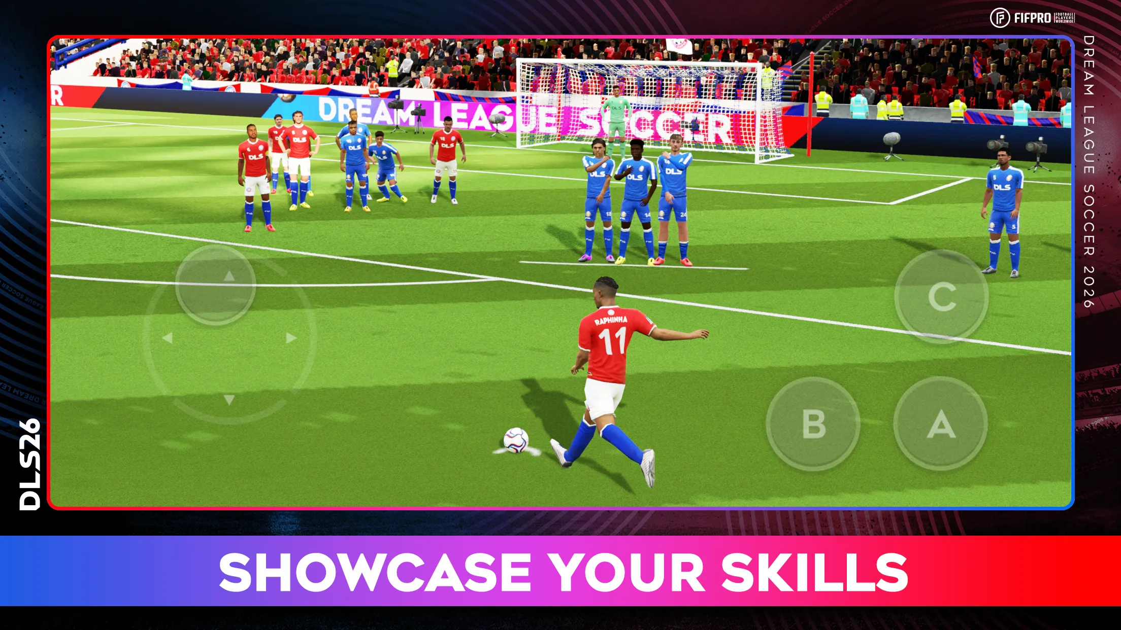 Dream League Soccer 2026 v13.130 APK Мод (Мега Меню, Тупой противник, Много энергии) Screenshot 3 Dream League Soccer 2026 v13.130 APK Мод (Мега Меню, Тупой противник, Много энергии) Screenshot 3