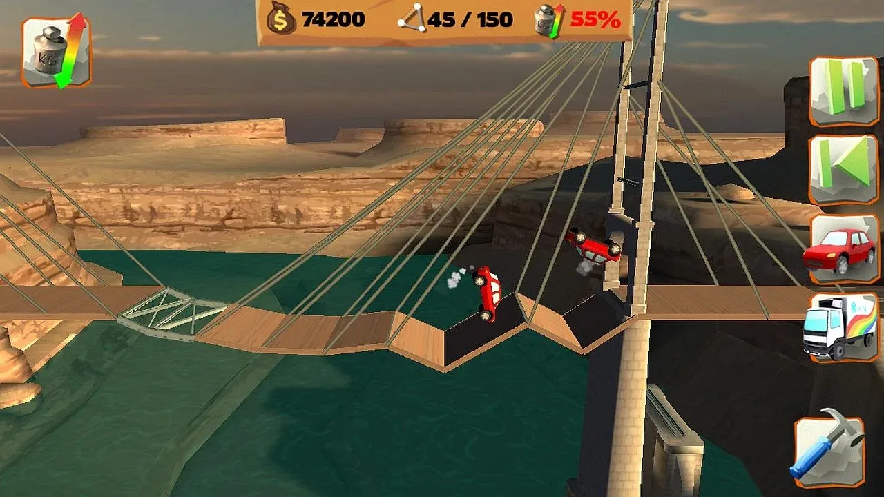 Bridge Constructor Playground v6.0 APK Мод (Полная версия) Screenshot 4 Bridge Constructor Playground v6.0 APK Мод (Полная версия) Screenshot 4