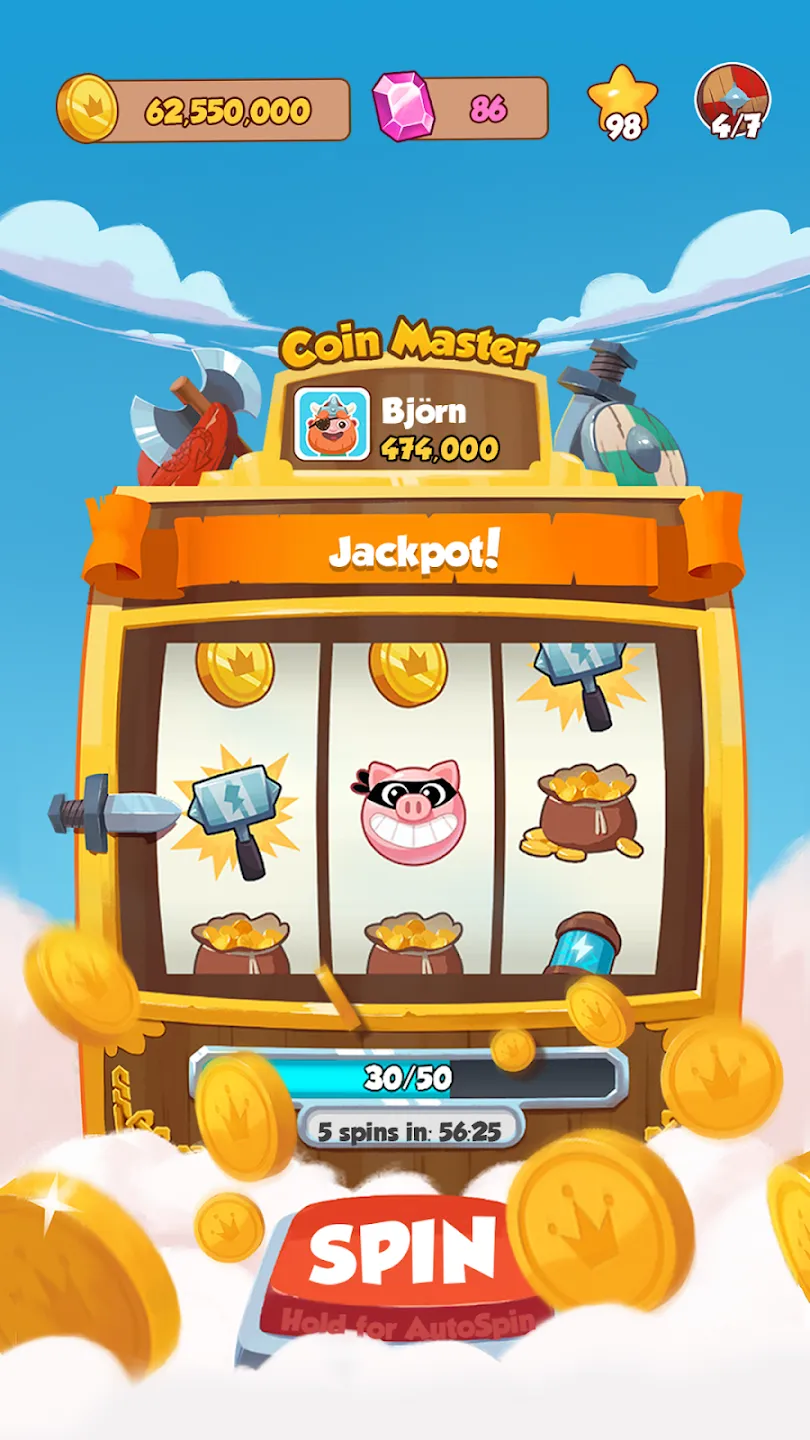 Coin Master v3.5.2550 APK Мод (Меню, Много карт) Screenshot 5