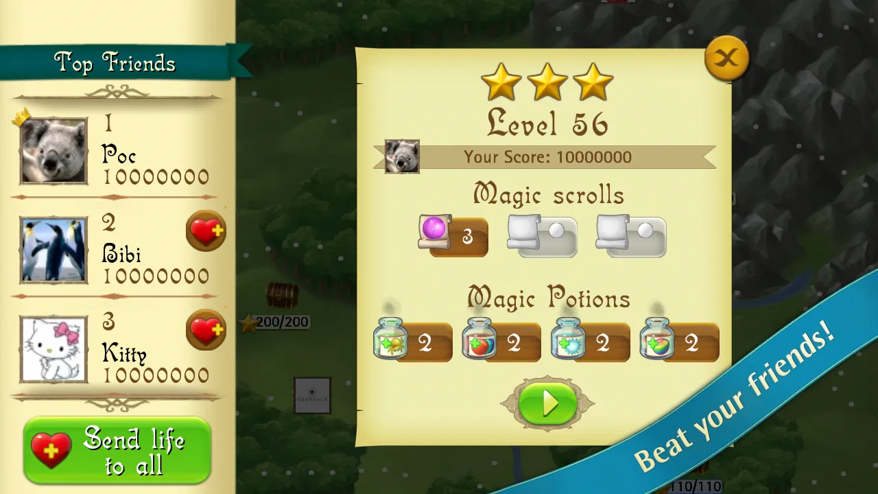 Bubble Witch Saga [мод: много денег] Screenshot 4