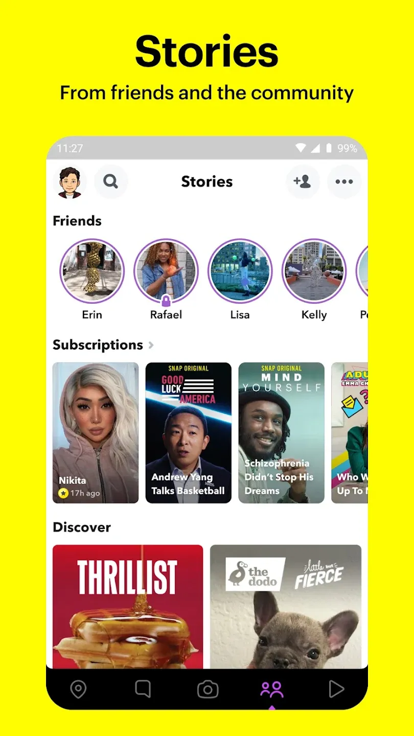 Snapchat v13.92.0.53 APK Мод (Всё открыто, VIP) Screenshot 4 Snapchat v13.92.0.53 APK Мод (Всё открыто, VIP) Screenshot 4