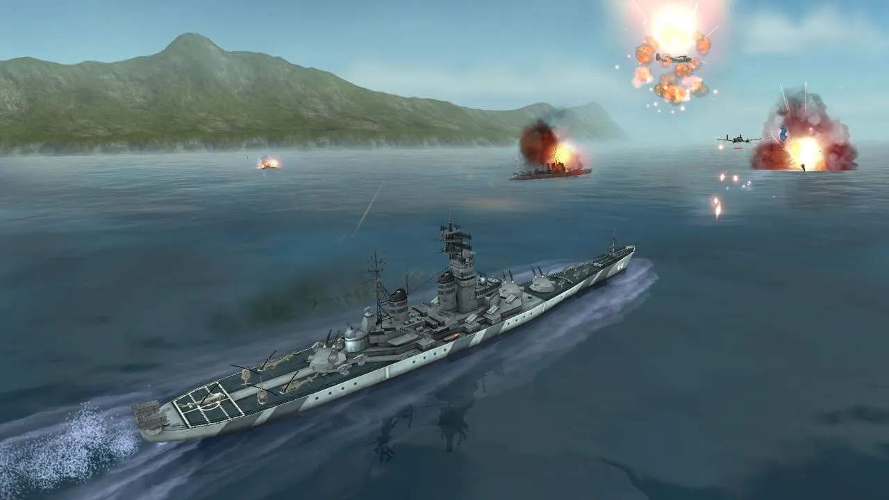 Морская битва: Мировая война [мод: много денег] Screenshot 2