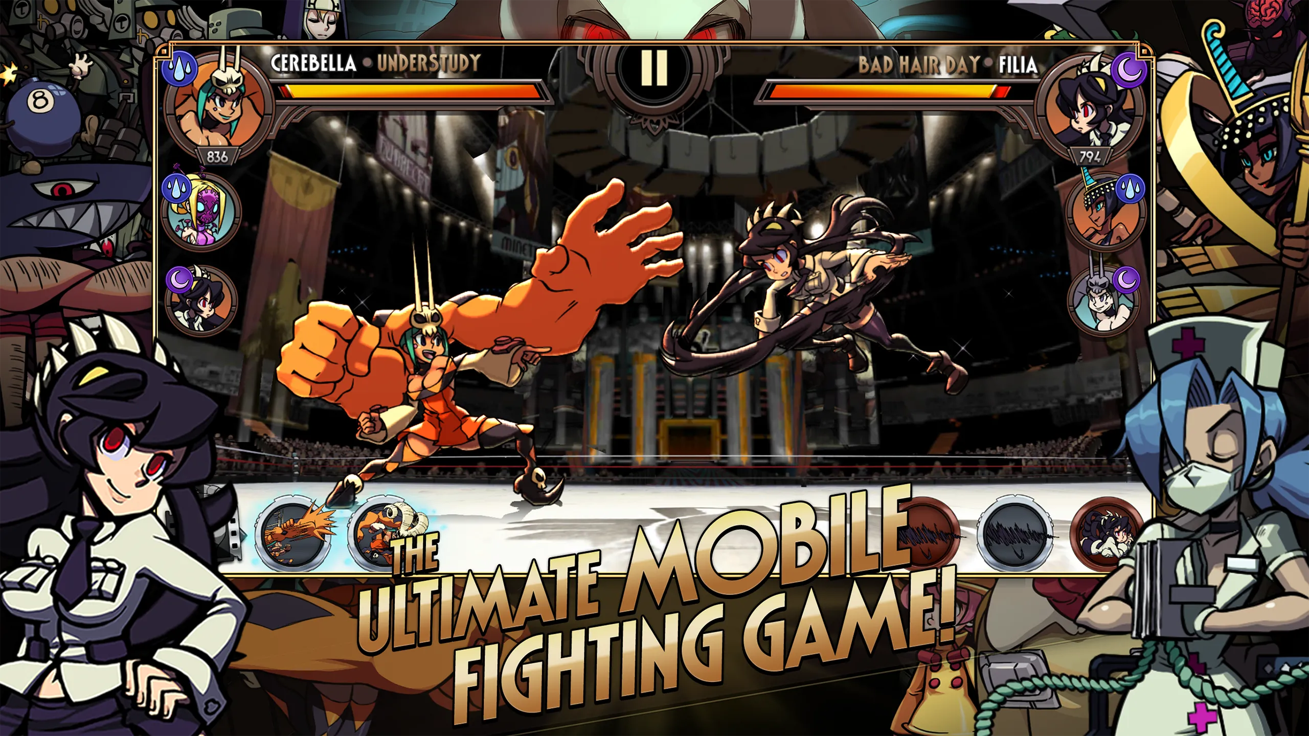 Skullgirls v8.6.3 APK Мод (Меню, Высокий Урон, Режим бога, Много навыков) Screenshot 1 Skullgirls v8.6.3 APK Мод (Меню, Высокий Урон, Режим бога, Много навыков) Screenshot 1