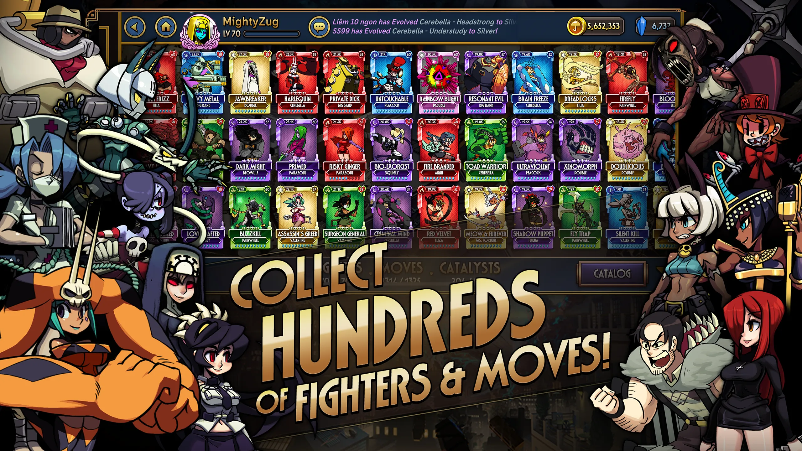 Skullgirls v8.6.3 APK Мод (Меню, Высокий Урон, Режим бога, Много навыков) Screenshot 3 Skullgirls v8.6.3 APK Мод (Меню, Высокий Урон, Режим бога, Много навыков) Screenshot 3