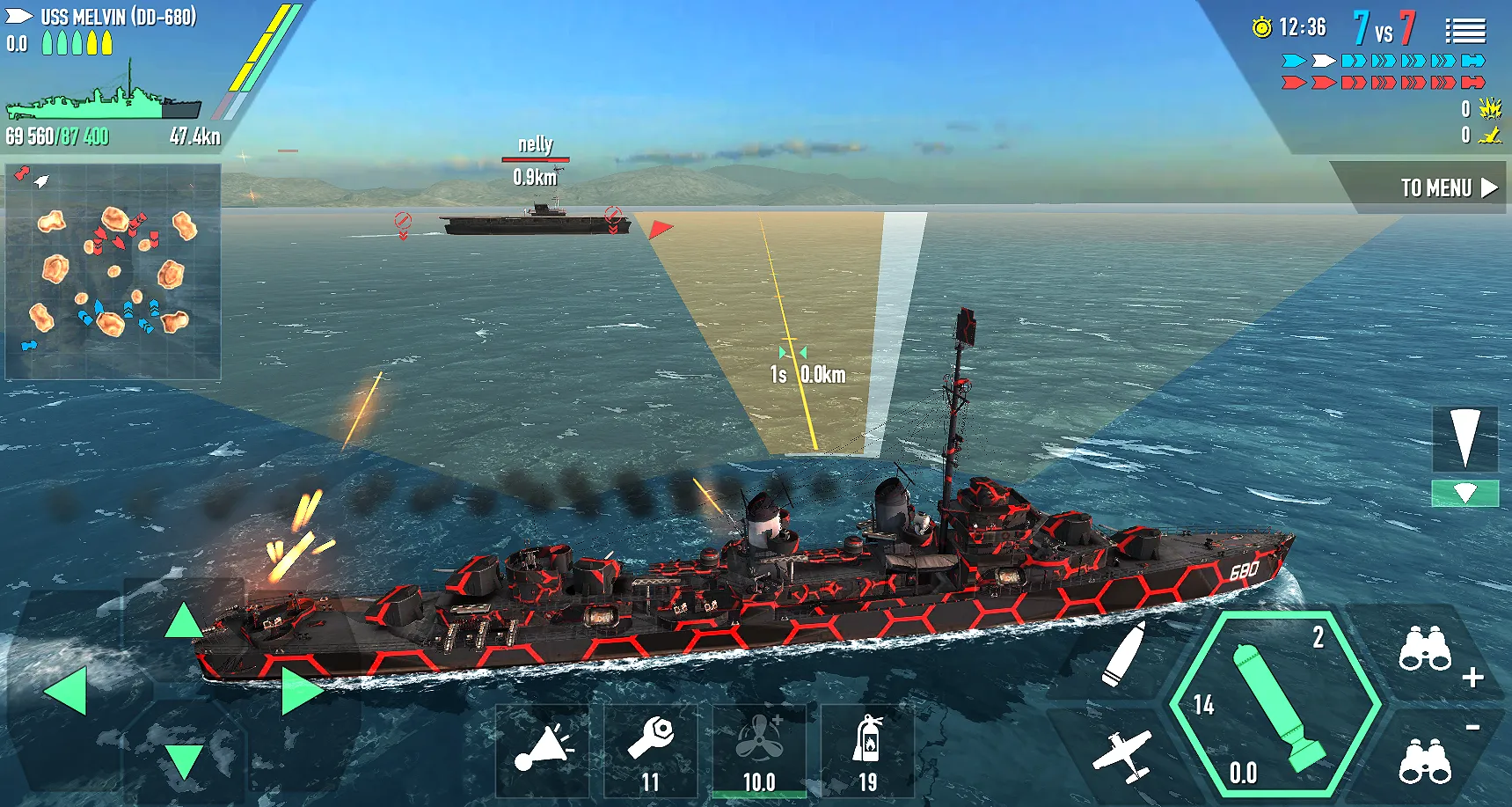 Battle of Warships: Online v1.74.12 APK Мод (Много денег) Screenshot 2