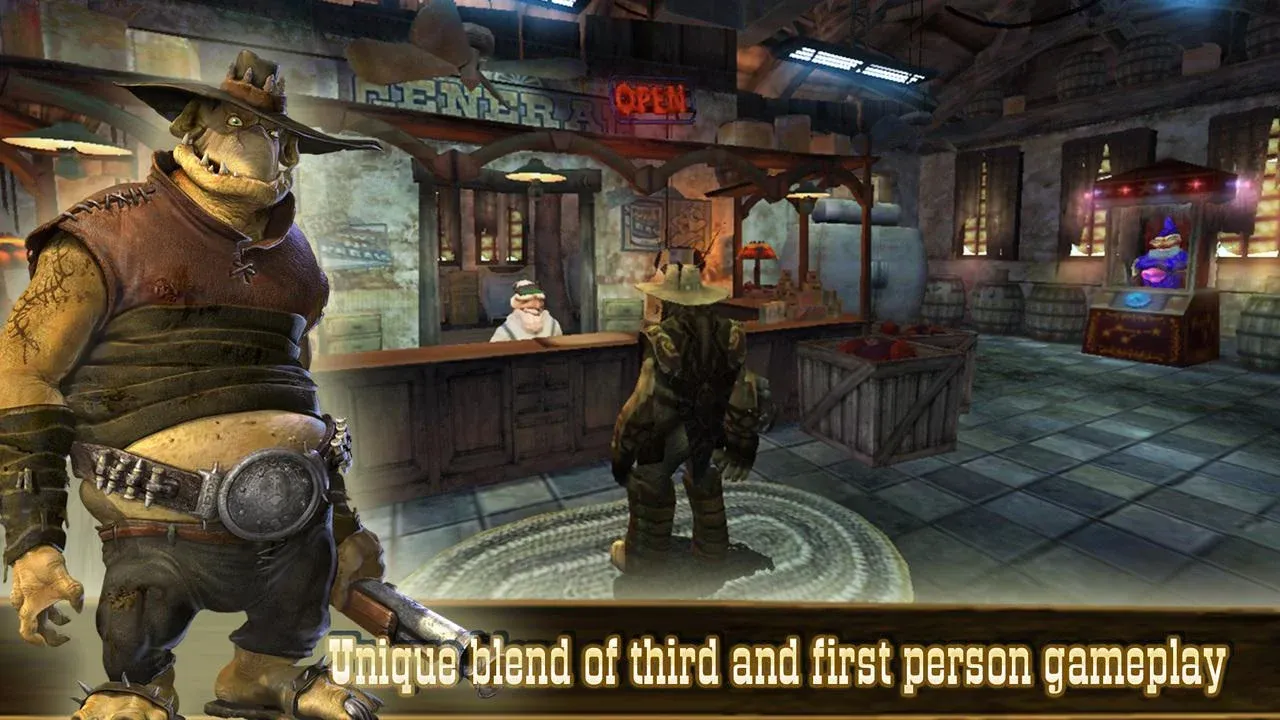 Oddworld: Stranger's Wrath v1.0.16 APK Мод (Режим бога) Screenshot 3 Oddworld: Stranger's Wrath v1.0.16 APK Мод (Режим бога) Screenshot 3