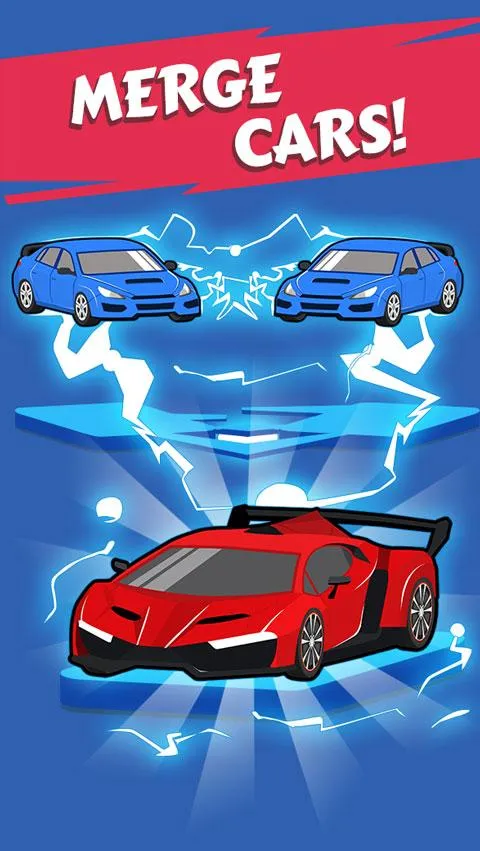 Merge Car game free idle tycoon Screenshot 1