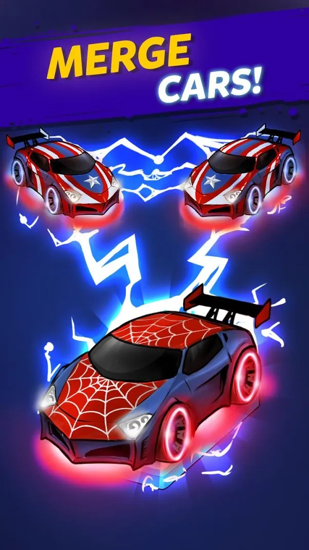 Merge Neon Car: Car Merger Screenshot 1 Merge Neon Car: Car Merger Screenshot 1