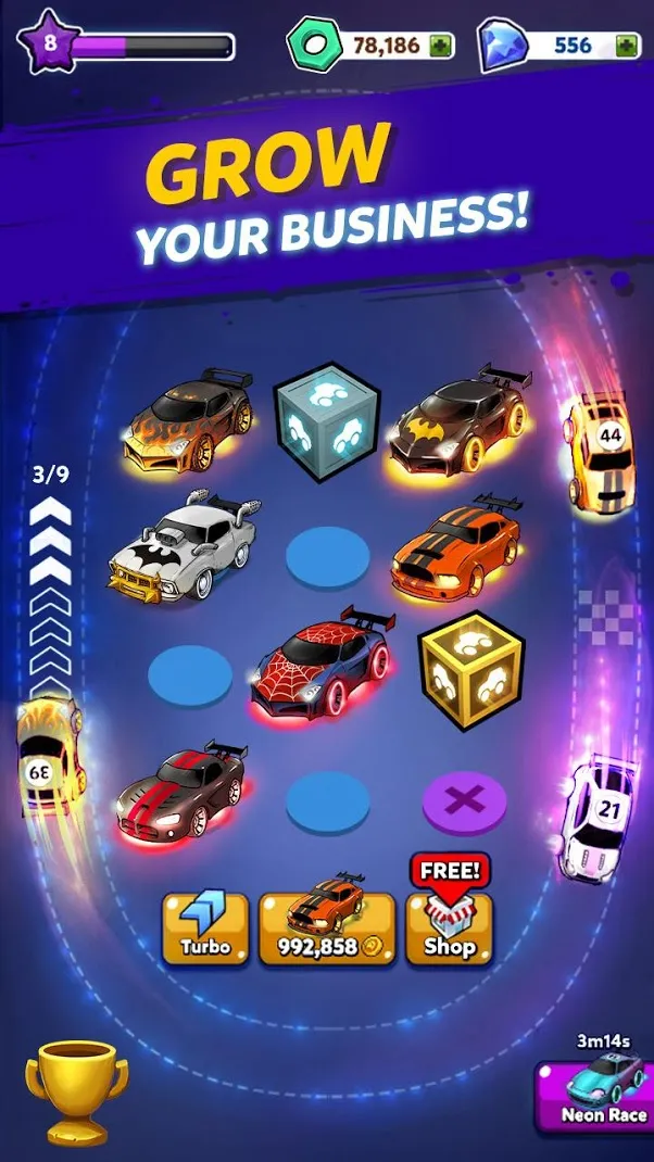Merge Neon Car: Car Merger Screenshot 3 Merge Neon Car: Car Merger Screenshot 3