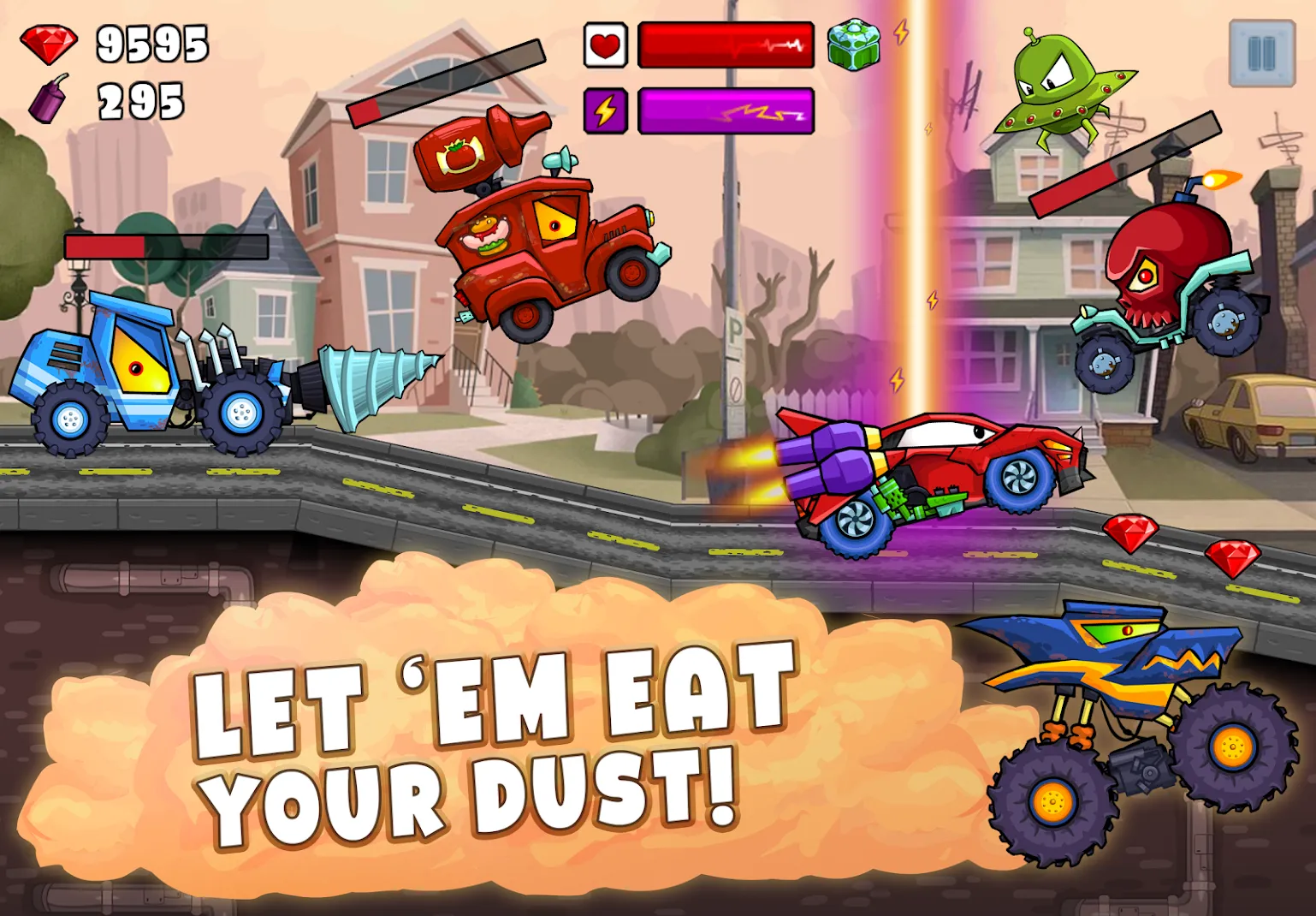Car Eats Car 2 - Гонки Машин [мод: много денег] Screenshot 3