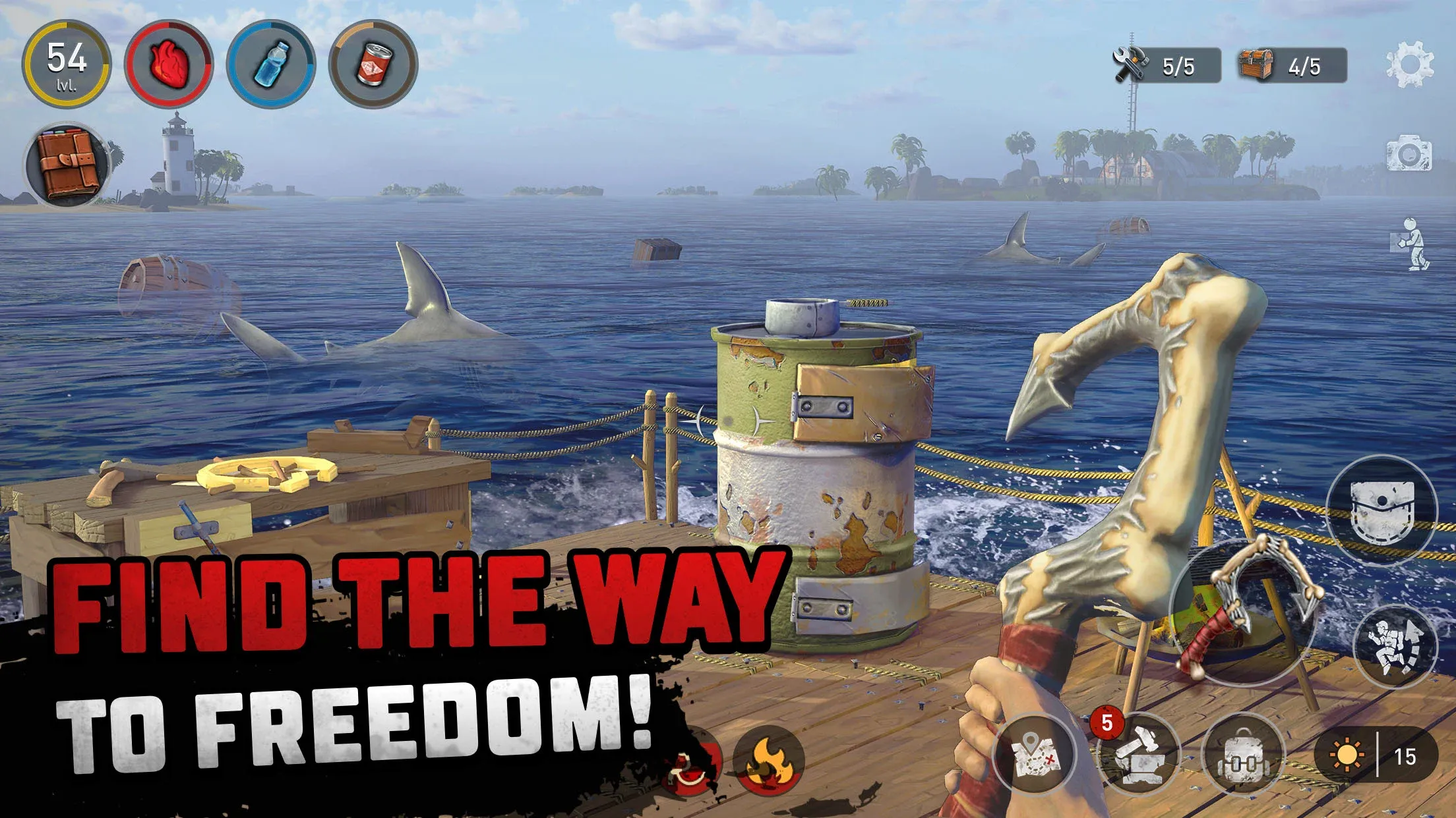 Raft® Survival: Ocean Nomad v2.9.1 APK Мод (Мега Меню, Режим бога, Бесплатные покупки) Screenshot 4 Raft® Survival: Ocean Nomad v2.9.1 APK Мод (Мега Меню, Режим бога, Бесплатные покупки) Screenshot 4