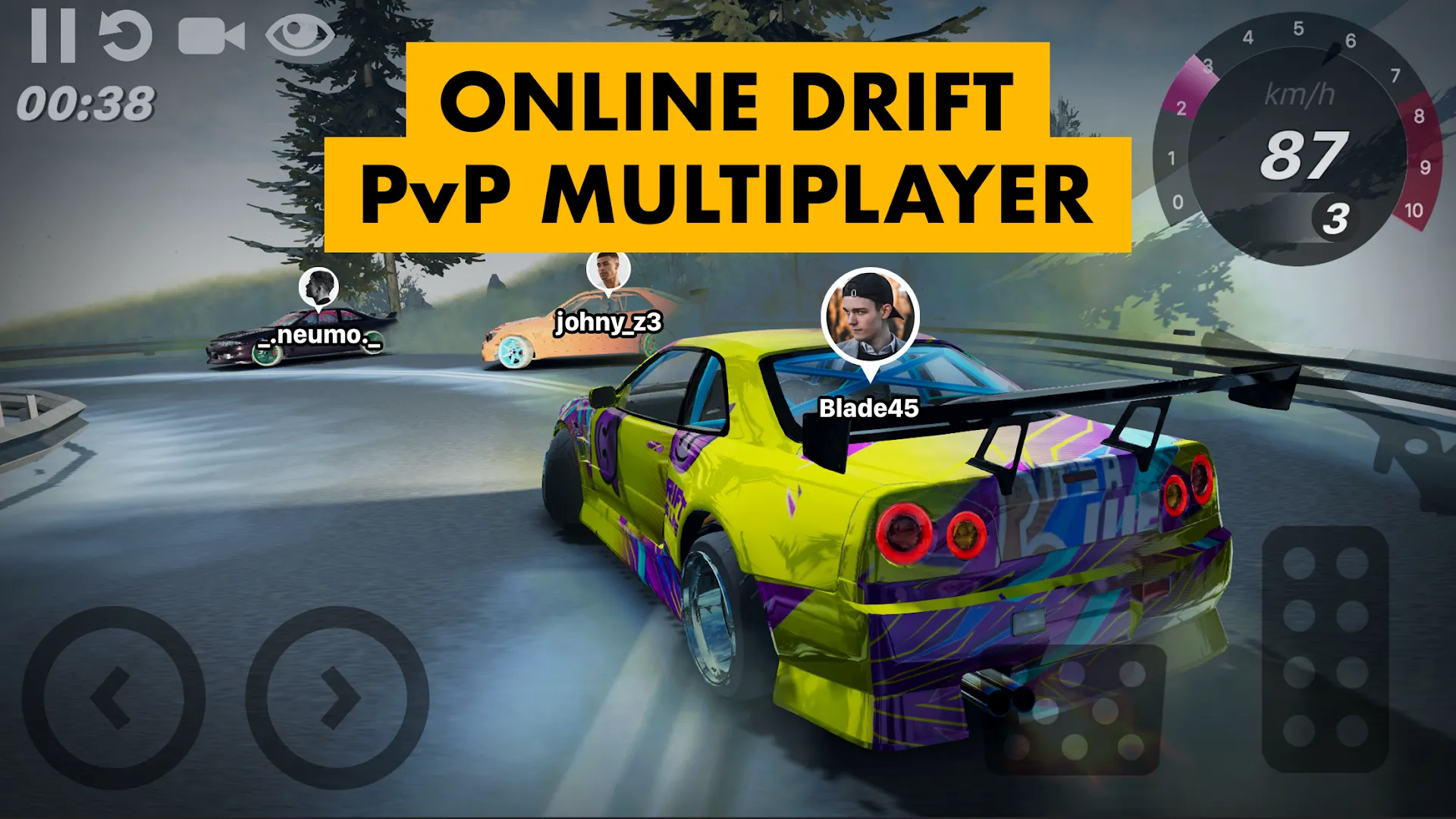 Hashiriya Drifter Online Drift Racing Multiplayer [мод: много денег] Screenshot 1
