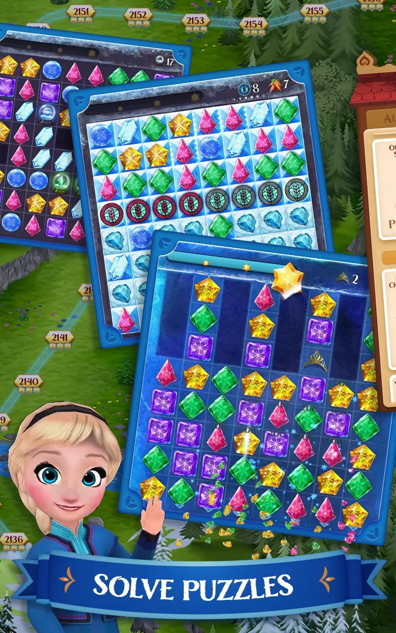 Disney Frozen. Звездопад v15.5.1 APK Мод (Много ходов) Screenshot 1