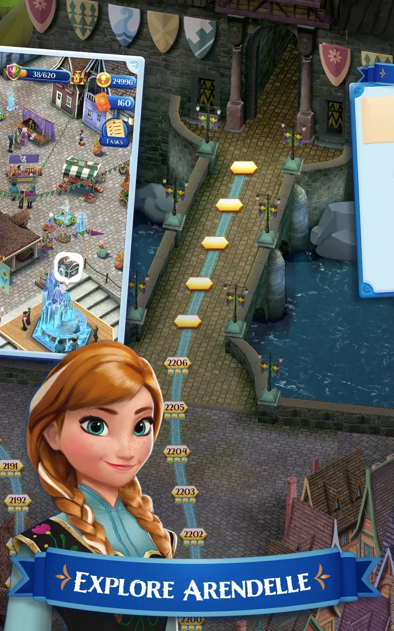 Disney Frozen. Звездопад v15.5.1 APK Мод (Много ходов) Screenshot 4