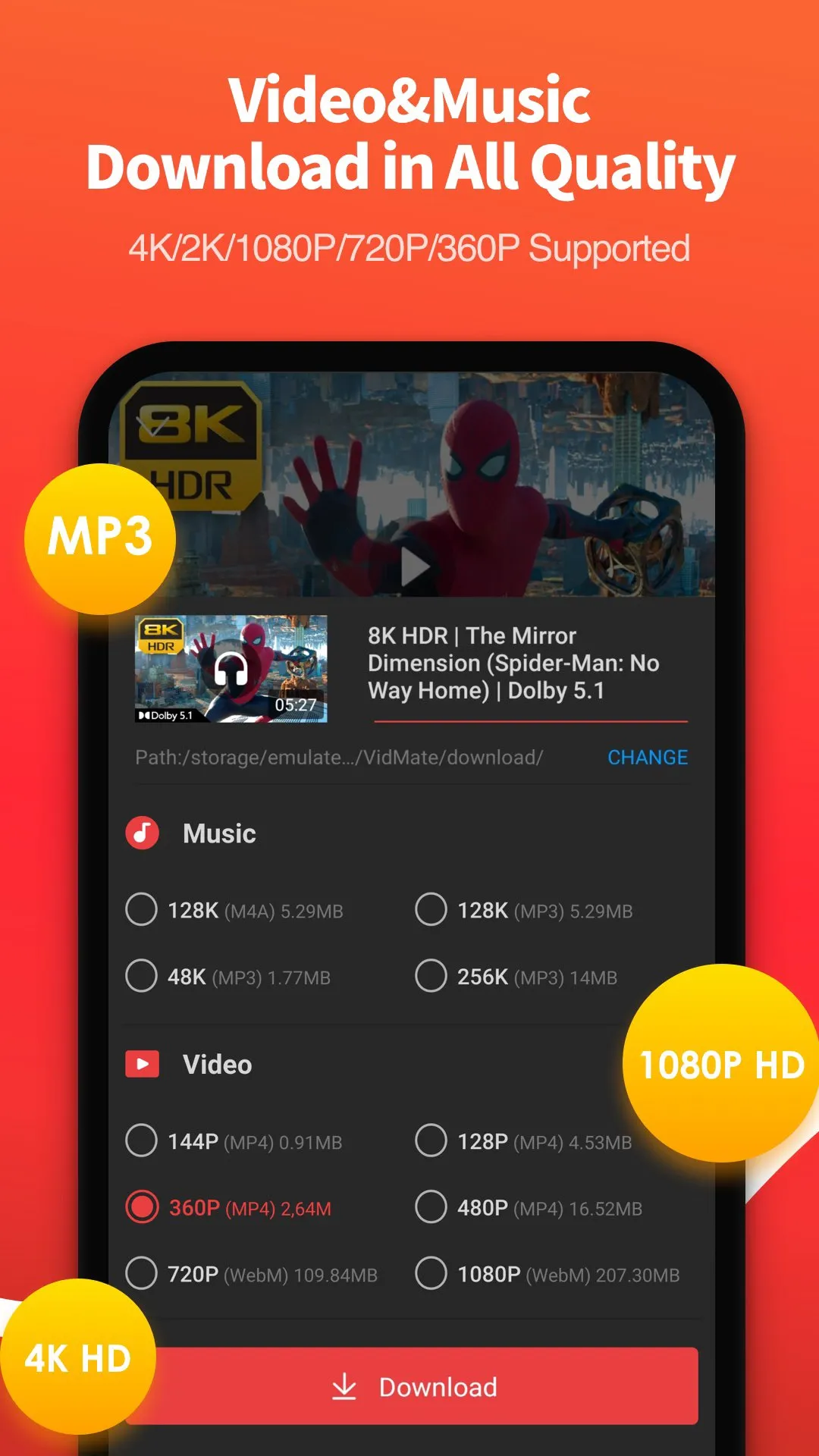 VidMate v5.3602 APK Мод (Всё открыто, Premium) Screenshot 3 VidMate v5.3602 APK Мод (Всё открыто, Premium) Screenshot 3