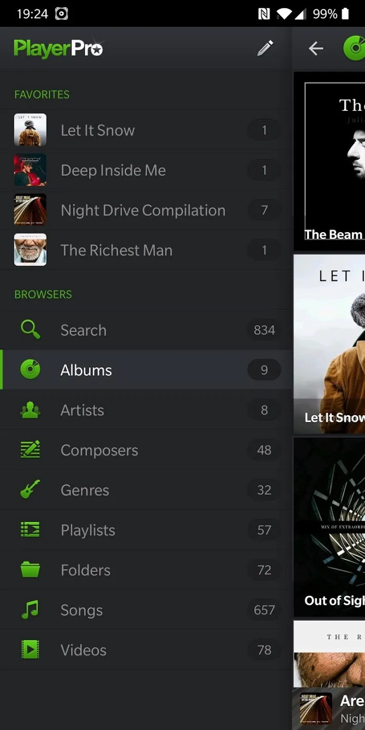 PlayerPro Music Player Pro [мод: всё открыто] Screenshot 5