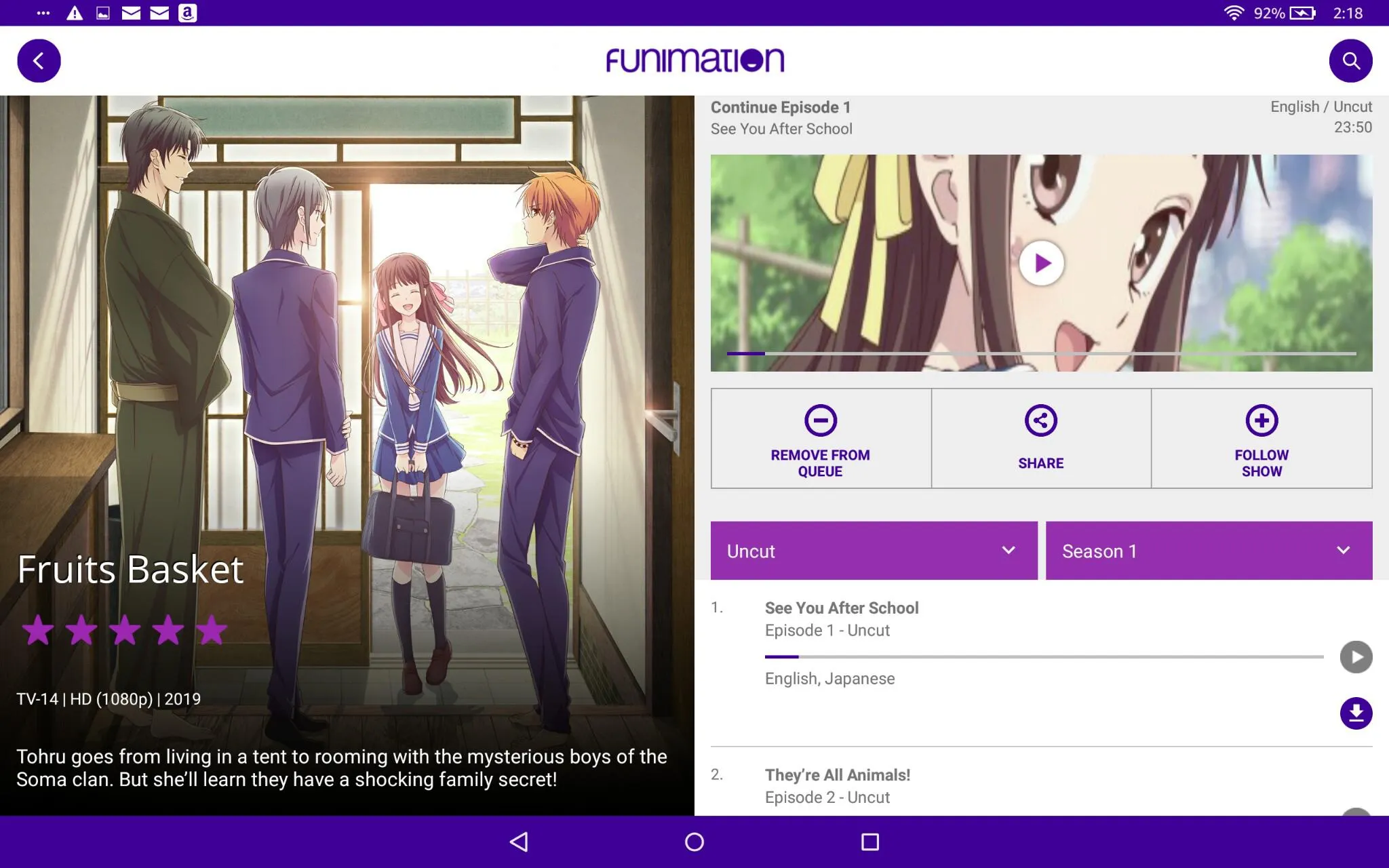 Funimation v3.10.2 APK Screenshot 5