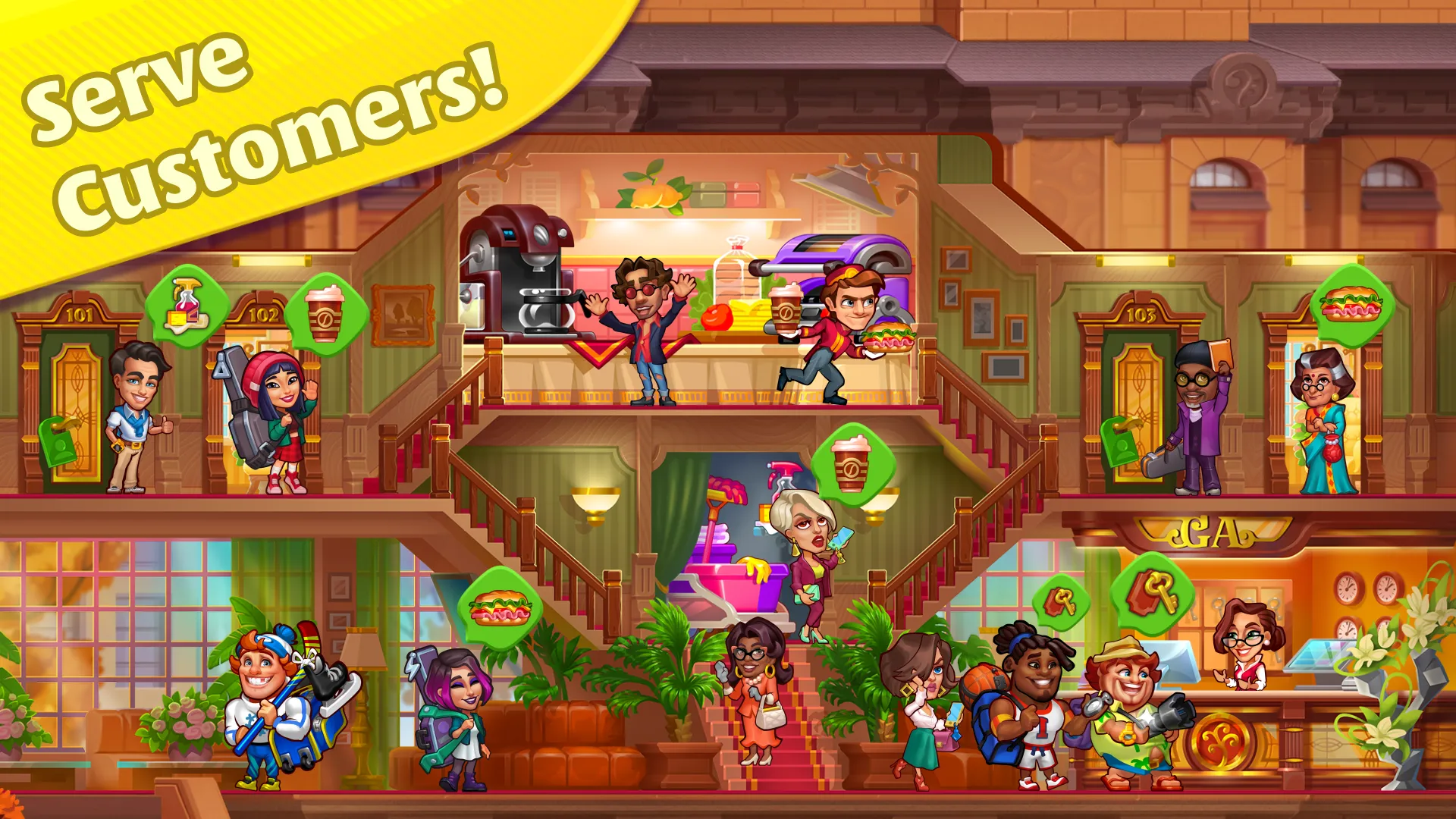 Grand Hotel Mania v4.18.7.2 APK Мод (Много денег) Screenshot 4