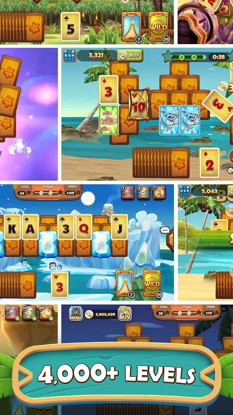 Tiki Solitaire TriPeaks v15.0.0.116456 APK Мод (Меню, Острова разблокированы, Анти-бан) Screenshot 3 Tiki Solitaire TriPeaks v15.0.0.116456 APK Мод (Меню, Острова разблокированы, Анти-бан) Screenshot 3