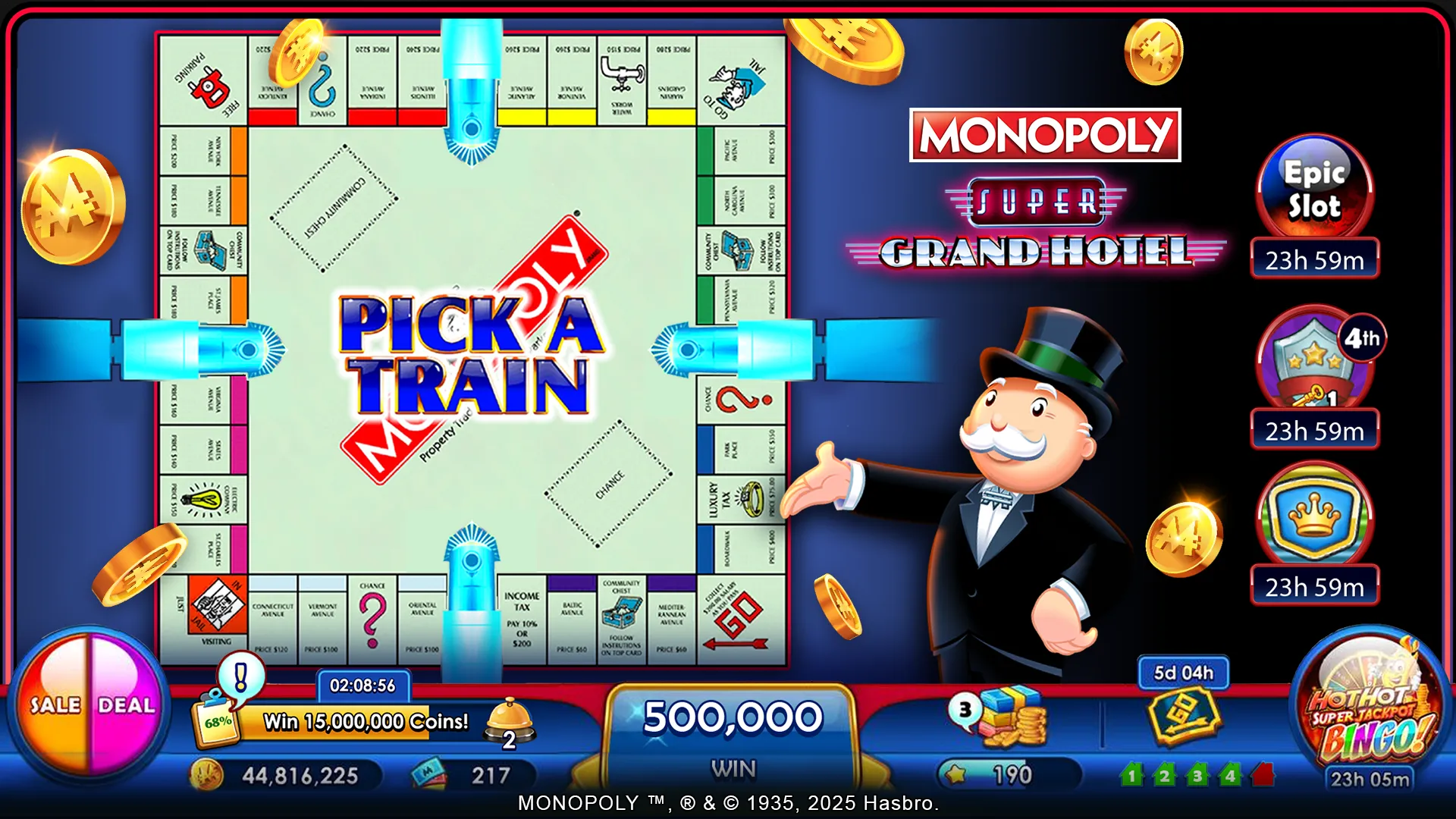 MONOPOLY Slots v5.5.2 APK Мод (Много денег) Screenshot 3 MONOPOLY Slots v5.5.2 APK Мод (Много денег) Screenshot 3