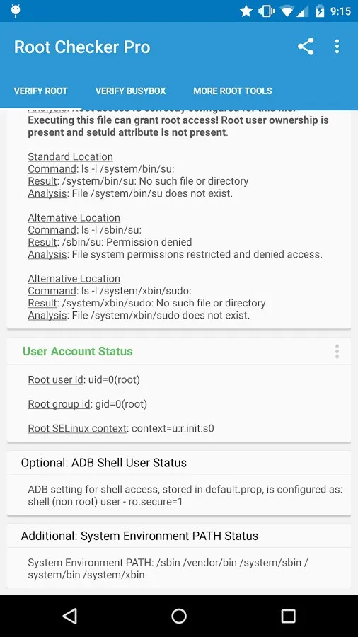 Root Checker Basic / Root Checker Pro [мод: полная версия] Screenshot 2
