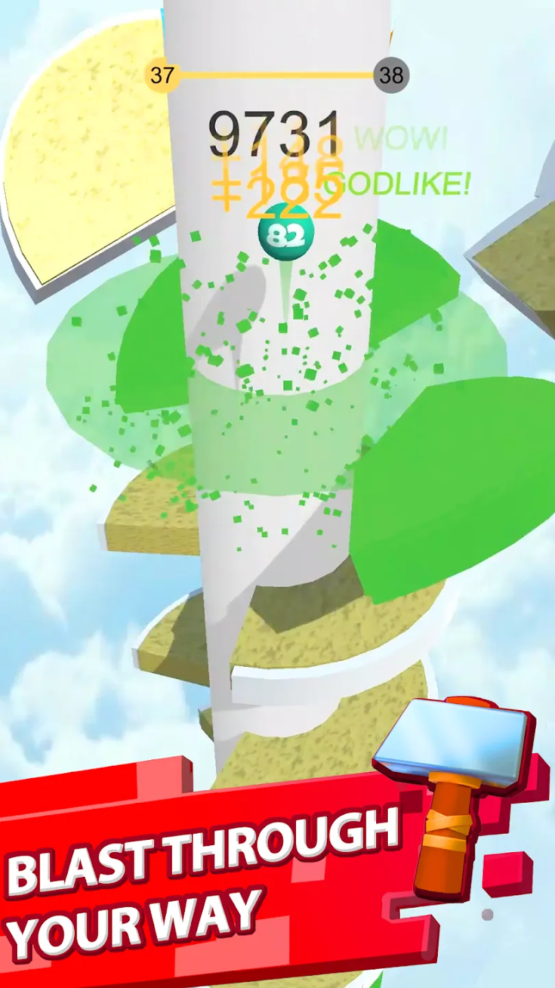 Helix Jump v5.21.4 APK Мод (Много денег) Screenshot 2 Helix Jump v5.21.4 APK Мод (Много денег) Screenshot 2