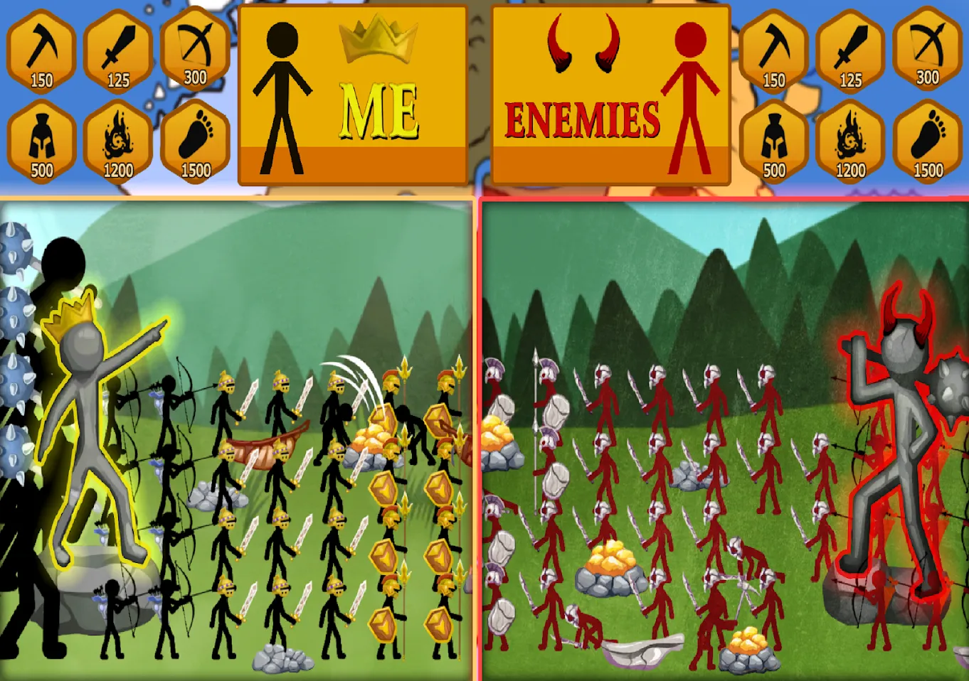 Stickman Battle War [мод: много денег] Screenshot 4