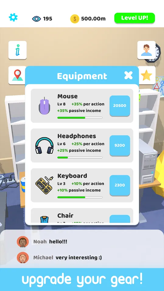 Idle Streamer! [мод: много денег] Screenshot 2