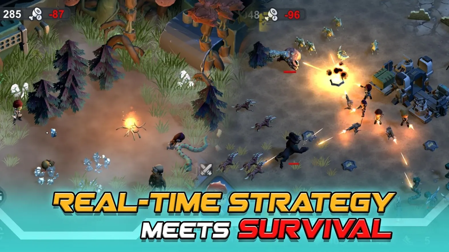 Strange World - RTS Survival [мод: много денег] Screenshot 2