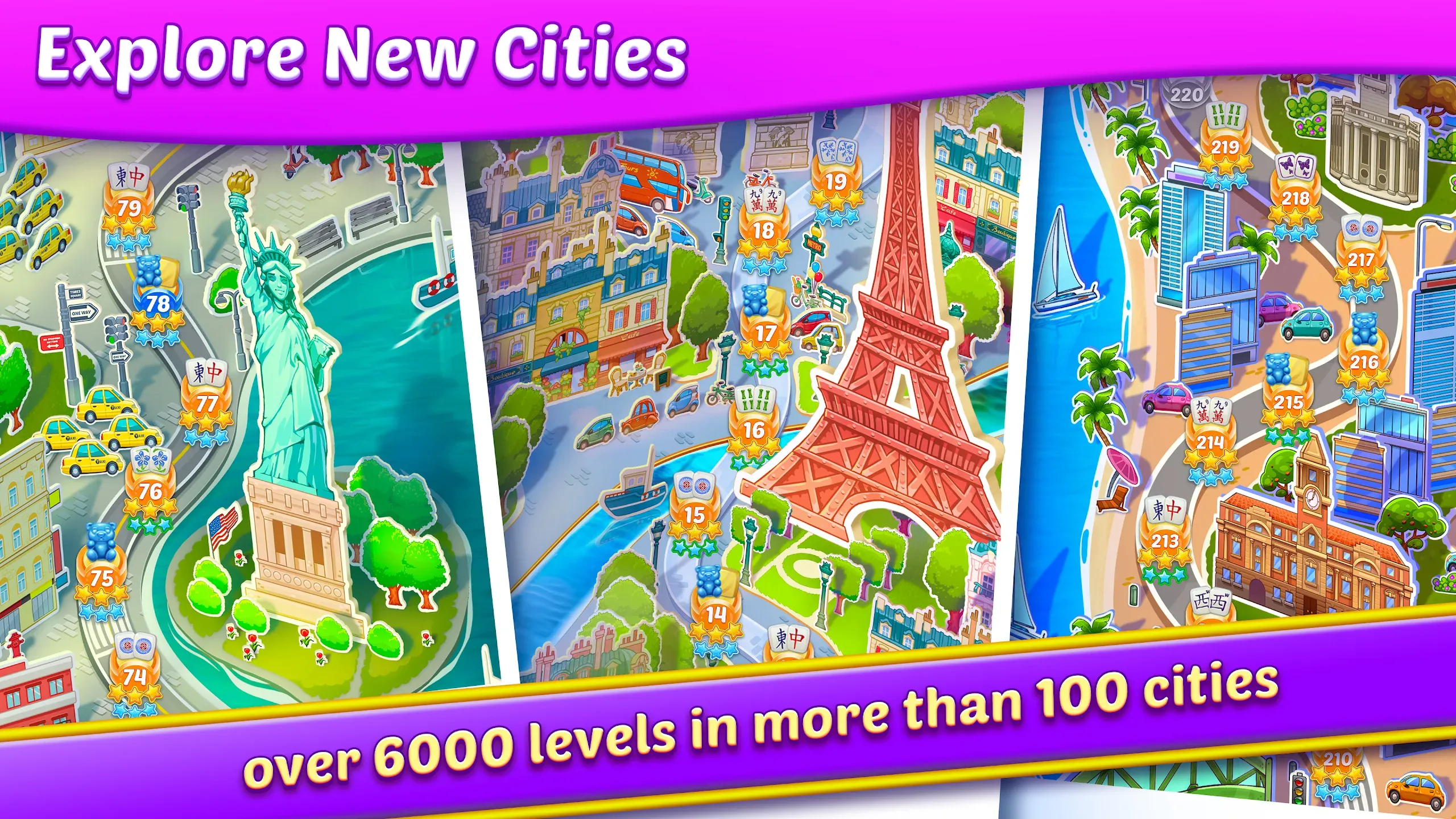 Mahjong City Tours: Tile Match v65.5.0 APK Мод (Много монет) Screenshot 3 Mahjong City Tours: Tile Match v65.5.0 APK Мод (Много монет) Screenshot 3