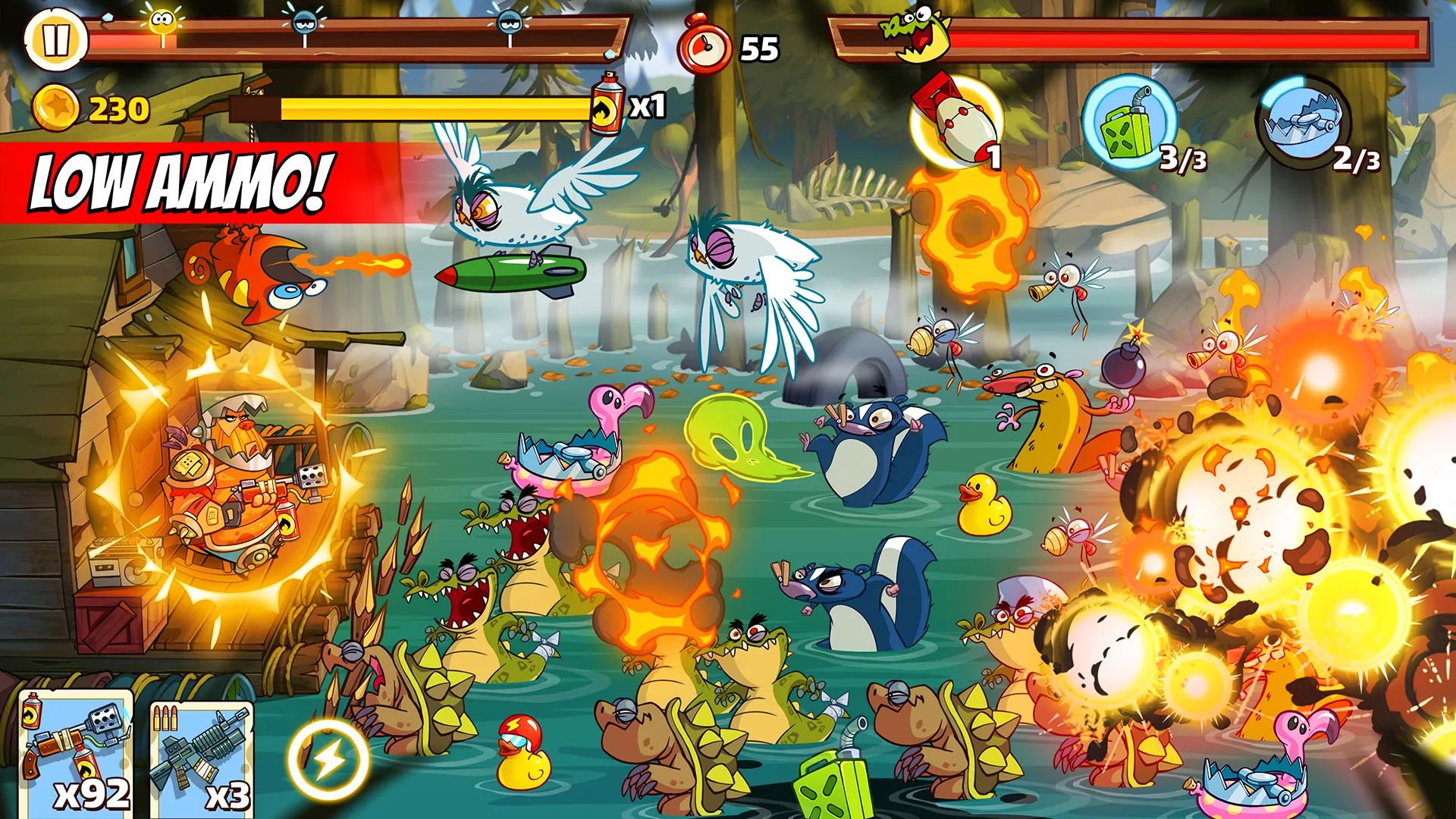 Swamp Attack 2 v1.2.0 APK Мод (Много денег) Screenshot 1 Swamp Attack 2 v1.2.0 APK Мод (Много денег) Screenshot 1