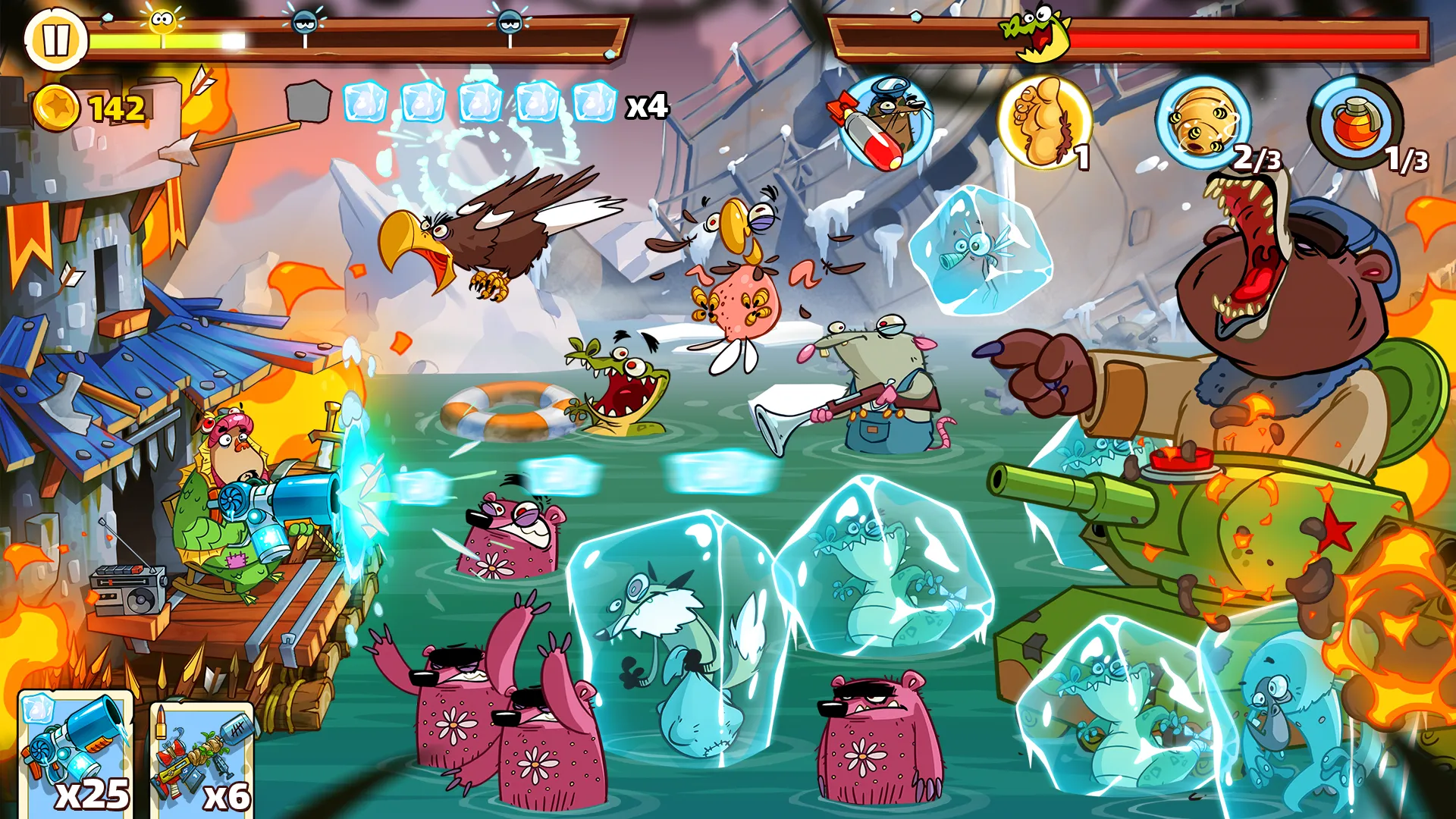 Swamp Attack 2 v1.2.0 APK Мод (Много денег) Screenshot 2 Swamp Attack 2 v1.2.0 APK Мод (Много денег) Screenshot 2