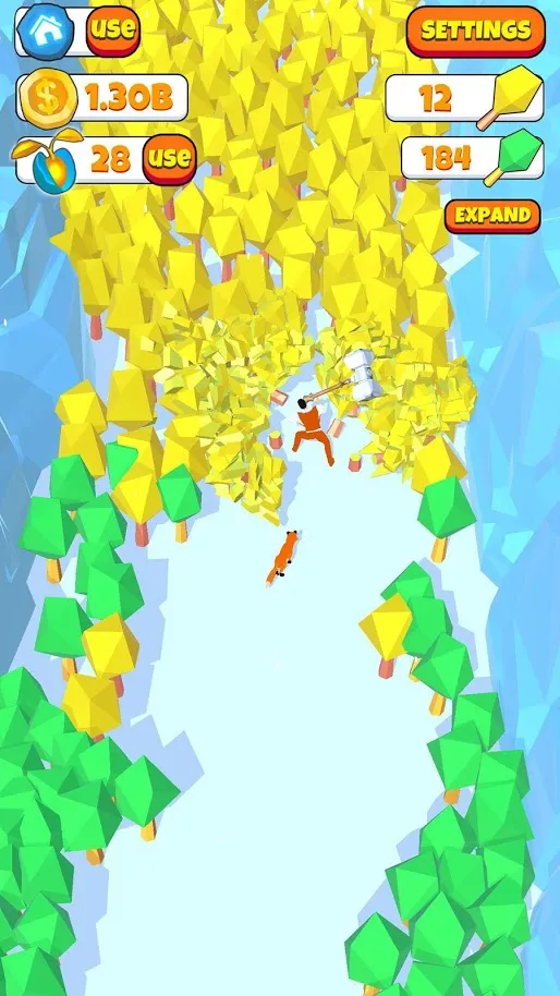 Idle Lumberjack 3D [мод: много денег] Screenshot 1