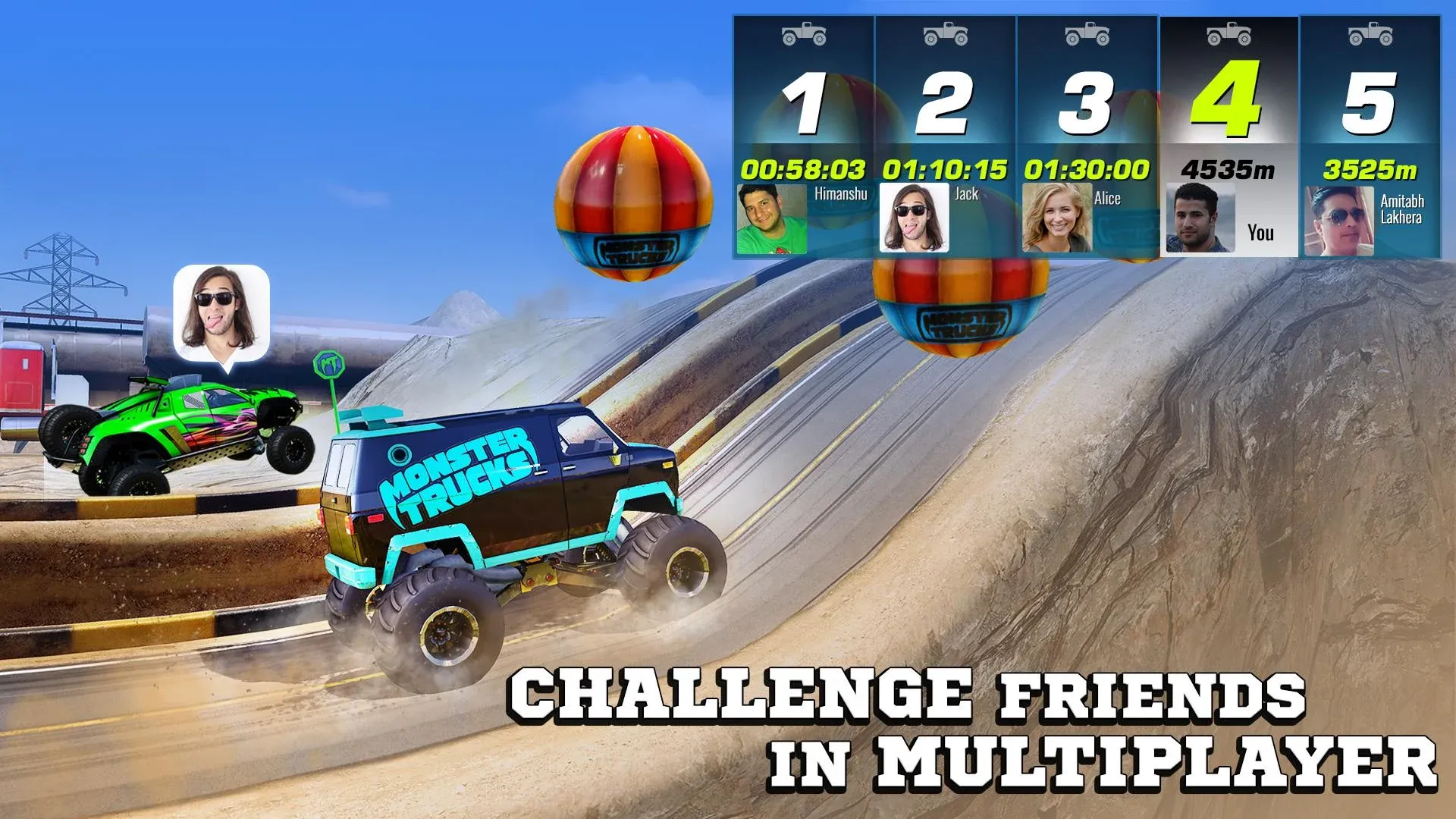 Монстр грузовики гонки v3.4.276 APK Мод (Много денег) Screenshot 2
