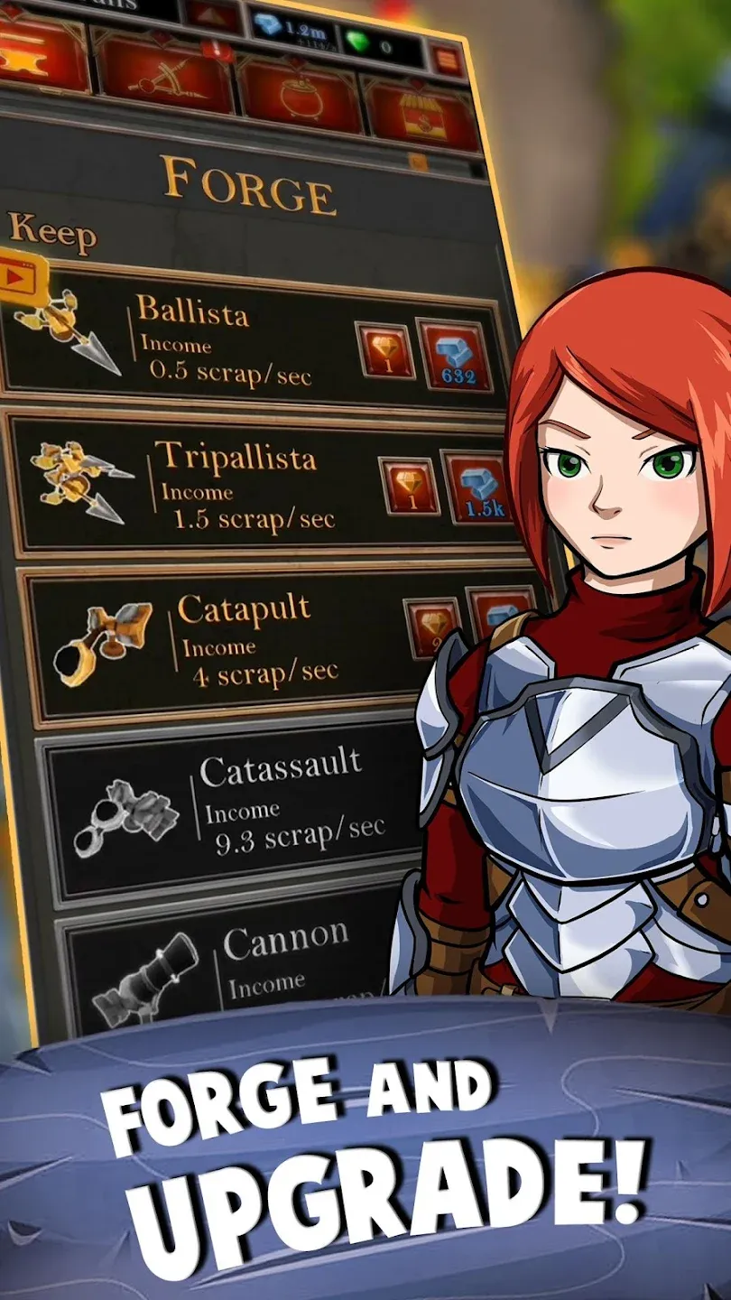 Castle Fusion Idle Clicker v2.0.2 APK Мод (Меню, Объединяйте всё) Screenshot 4 Castle Fusion Idle Clicker v2.0.2 APK Мод (Меню, Объединяйте всё) Screenshot 4