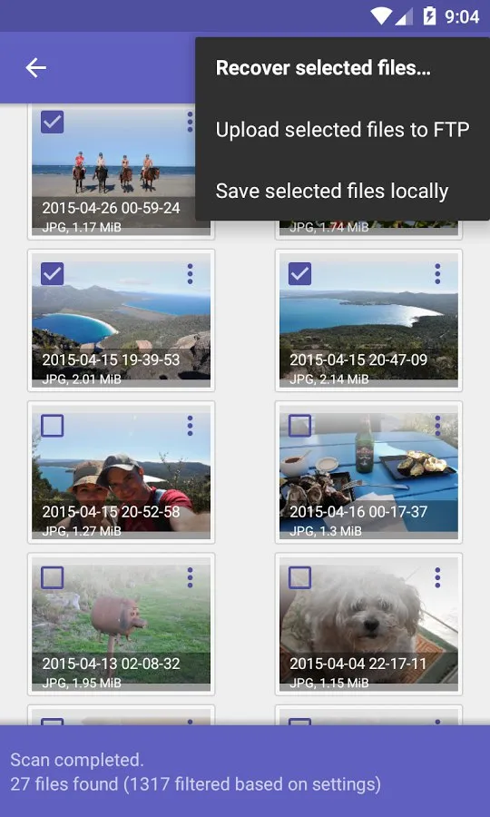 DiskDigger photo recovery Screenshot 3 DiskDigger photo recovery Screenshot 3