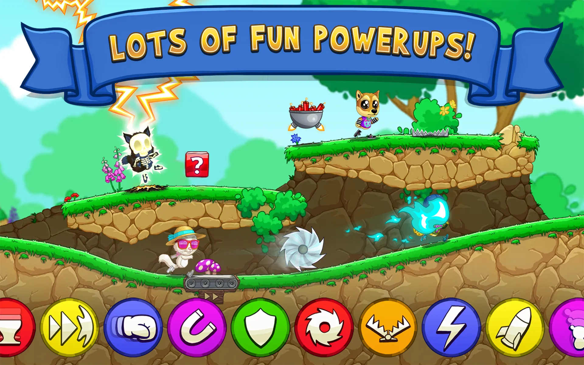 Fun Run 3 - гонки мультиплеер [мод: меню] Screenshot 1