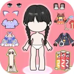 Скачать взлом Vlinder Doll: Dress up games [мод: бесплатные покупки] на Андроид