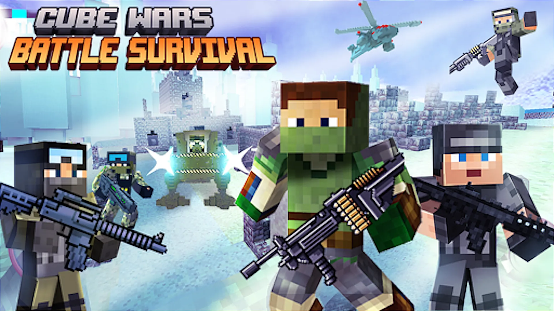 Cube Wars Battle Survival v1.91 APK Мод (Режим бога) Screenshot 1 Cube Wars Battle Survival v1.91 APK Мод (Режим бога) Screenshot 1