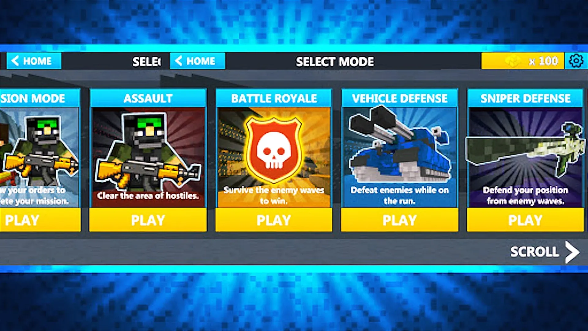 Cube Wars Battle Survival v1.91 APK Мод (Режим бога) Screenshot 2 Cube Wars Battle Survival v1.91 APK Мод (Режим бога) Screenshot 2