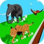 Взломанный Animal Transform Race – Epic Race 3D [мод: без рекламы] на Андроид